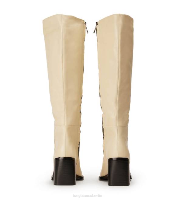 kniehohe Stiefel| de Tony Bianco Frauen Darby-Kalbsstiefel Ecru Venedig 4624463
